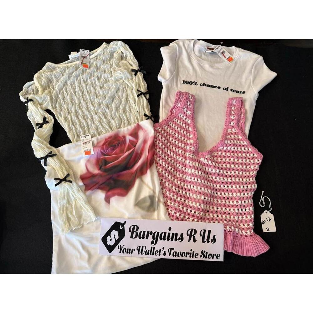 ORDER #12 Tillys Women’s Tops Graphic Tee Crochet Tank Mesh Size S